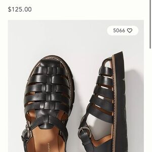 [SOLD] Black Leather Fisherman Sandals